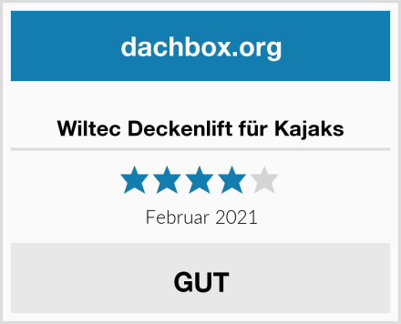  Wiltec Deckenlift für Kajaks Test