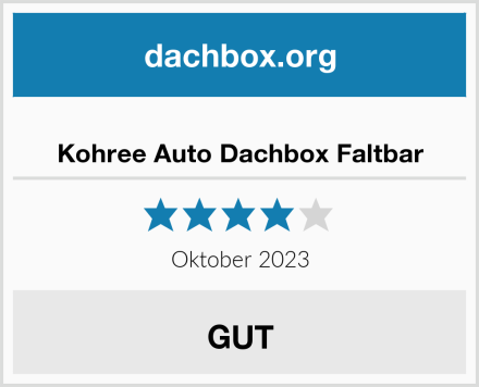  Kohree Auto Dachbox Faltbar Test