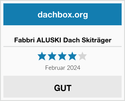  Fabbri ALUSKI Dach Skiträger Test